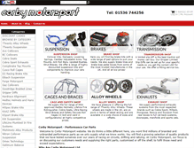 Tablet Screenshot of corbymotorsport.com